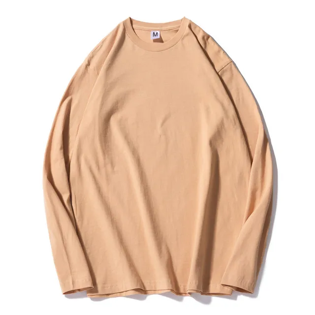 

New casual men's short-sleeved thick T-shirt, cotton solid color 2021