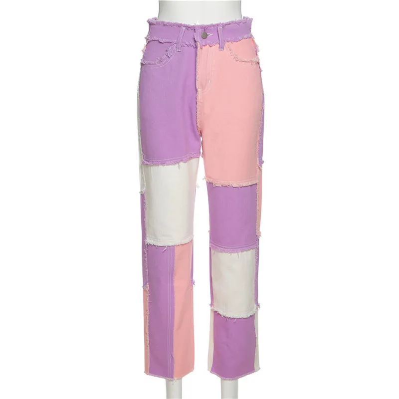

Y2K Summer Women's New High Waist Trouser Matching Color Slimming Sweatpants Plaid Pants Skinny Harajuku Jeans Pants for Women