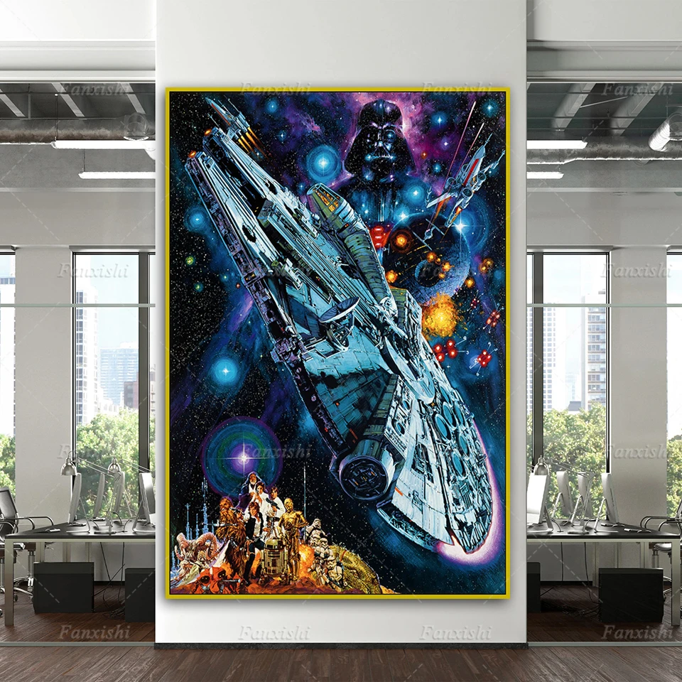 

Star Wars Episode Iv A New Hope Movie Poster And Prints Living Room Decor Canvas Home Decor Painting Nordic Wall Art Pictures