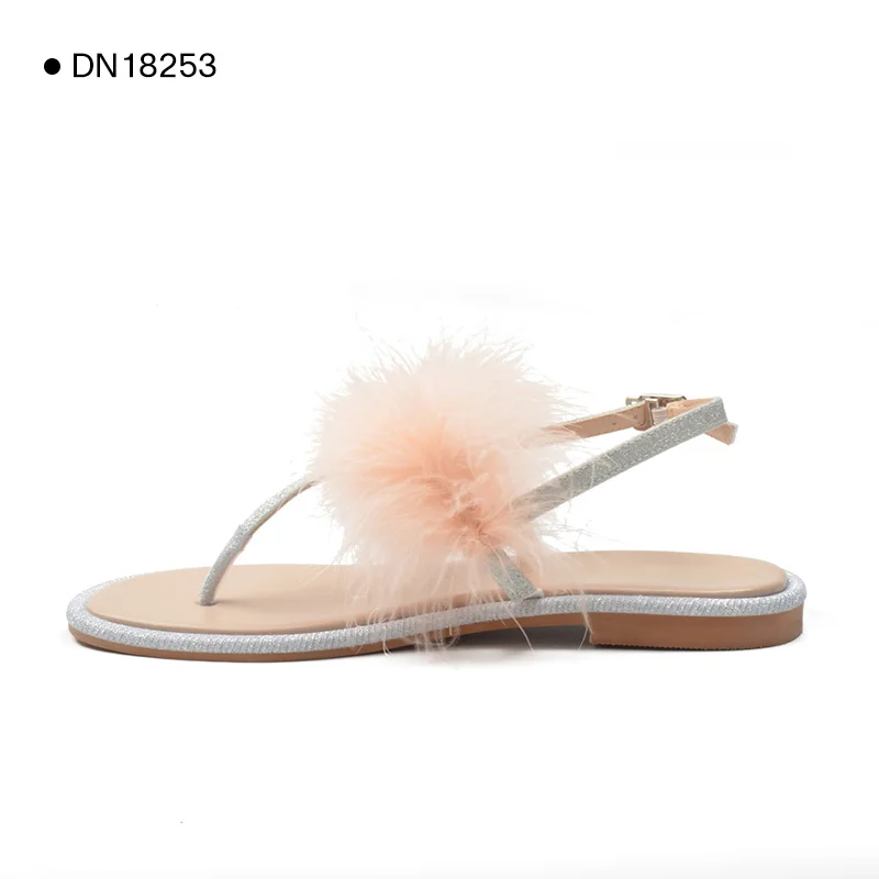 DN18253-Pink Donna-in/распродажа; сезон лето; Лидер продаж; женские босоножки на платформе и танкетке; босоножки на плоской подошве ручной работы из натуральной кожи на высоком каблуке; женская обувь; коллекция года - Цвет: DN18253-Pink