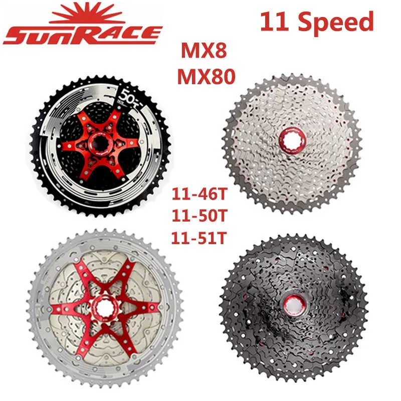 Велосипедная кассета SunRace CSMX80 CSMX8 CSMS8 11 скоростей велосипедная с широким
