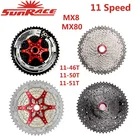 Велосипедная кассета SunRace CSMX80 CSMX8 CSMS8, 11 скоростей, велосипедная кассета с широким передаточным соотношением, для горного велосипеда, 11-42T 11-46T 11-50T 11-51T