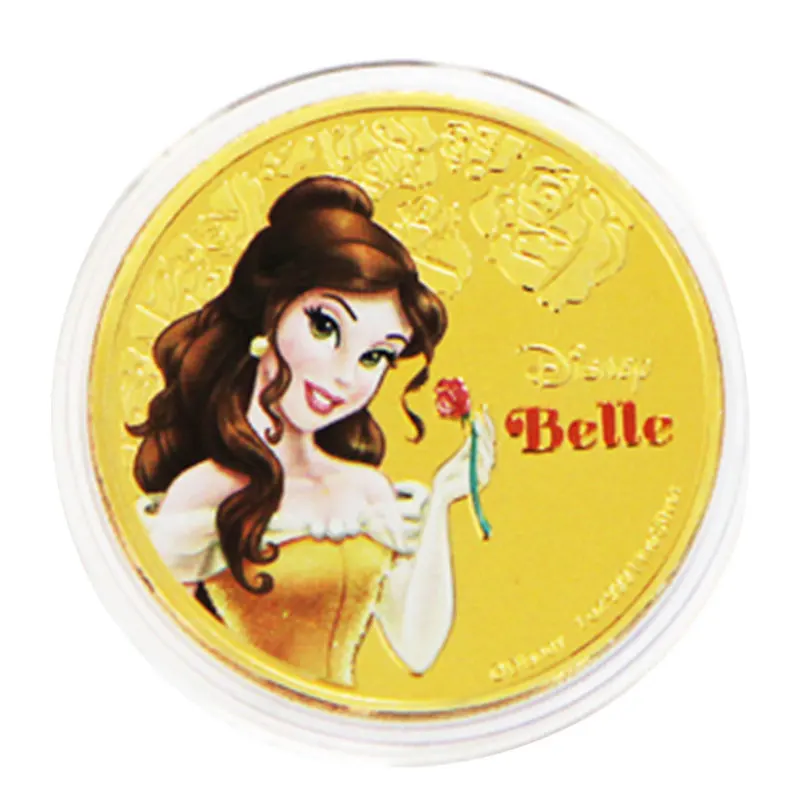 

Disney Cute Cartoon Snow White Six Color Gold Coin Tooth Fairy Medal Personality Creative Children's Souvenirs