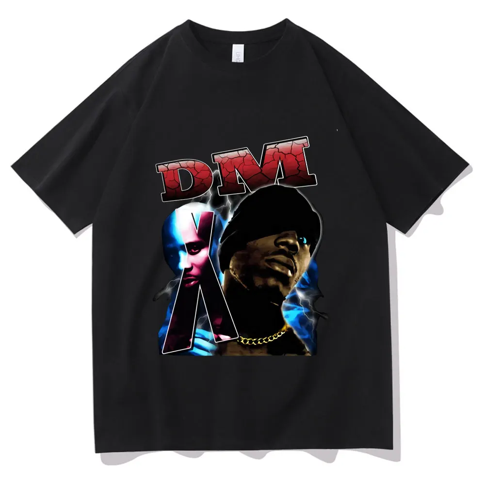 

Fashion Retro DMX T-shirt American Rapper Dark Man X Streetwear Oversized Men Hip Hop Style Tshirt Summer Women T Shirt Tops