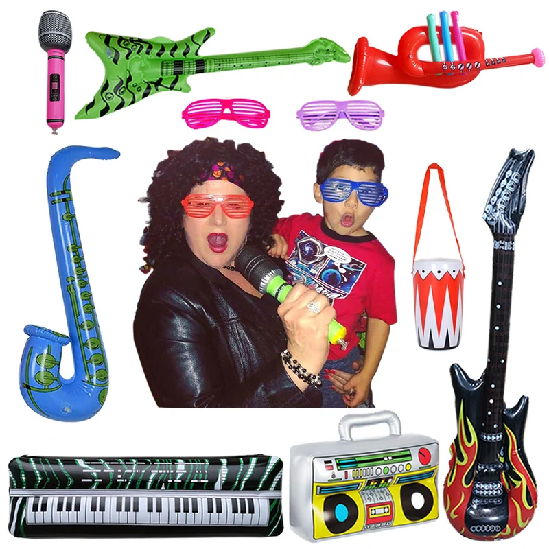 Музыкальные инструменты игрушка воздушный шар в виде рок-звезды надувная гитара
