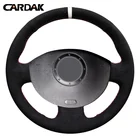 Чехлы рулевого колеса автомобиля CARDAK из искусственной замши ручной работы для Renault Megane 2 2003-2008 Scenic 2 2003-2009 Kangoo 2008