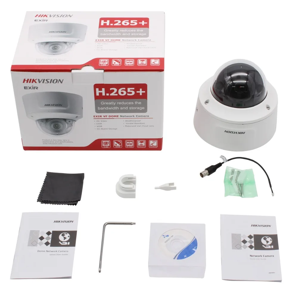 Hikvision DS-2CD1143G0-I POE камера видеонаблюдения 4MP ИК Сетевая купольная 30 м IR IP67 IK10 H.265 +