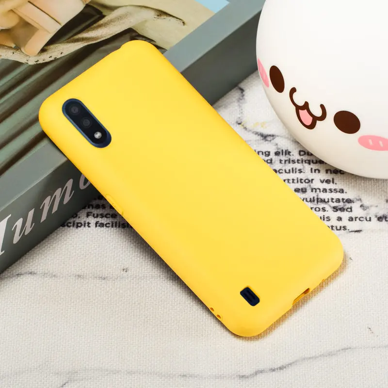 

For Samsung A01 Case Liquid Silicone Shockproof Phone Case For Samsung Galaxy A01 SM-A015F 5.7 inch Fashion Solid color Cover
