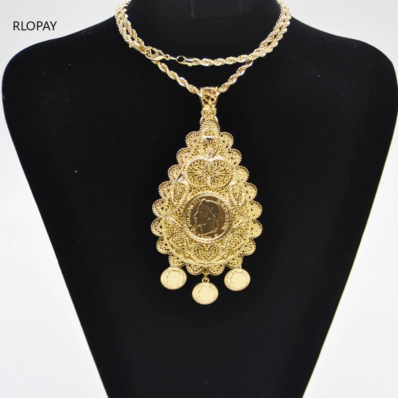 Подвеска из Алжира свадебное ожерелье под золото в этническом стиле