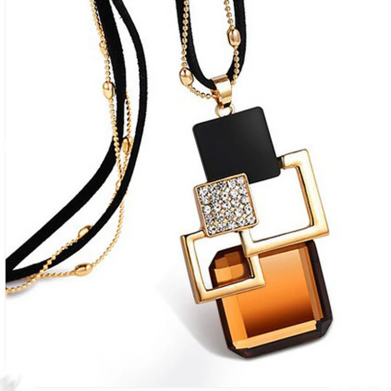 

New Necklaces Pendants For Women Female Vintage Sweater Chain Long Necklaces Geometric Jewelry Accessories Bijoux Dropshipping