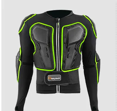 Green Black Мотоциклетная броня для мотокросса, внедорожных гонок, Байкерская эластичная одежда, защитное снаряжение, дышащие светоотражающие куртки, бронежилет - Цвет: Green Black