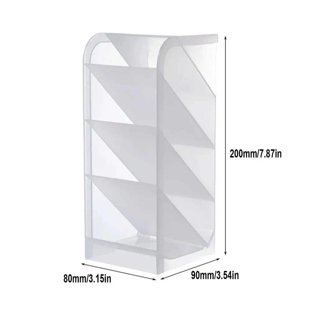 

Multi-function 4-Grid Desktop Pen Holder Office School Storage Case Plastic Pen Box Desk Pencil Organizer Clear White Black