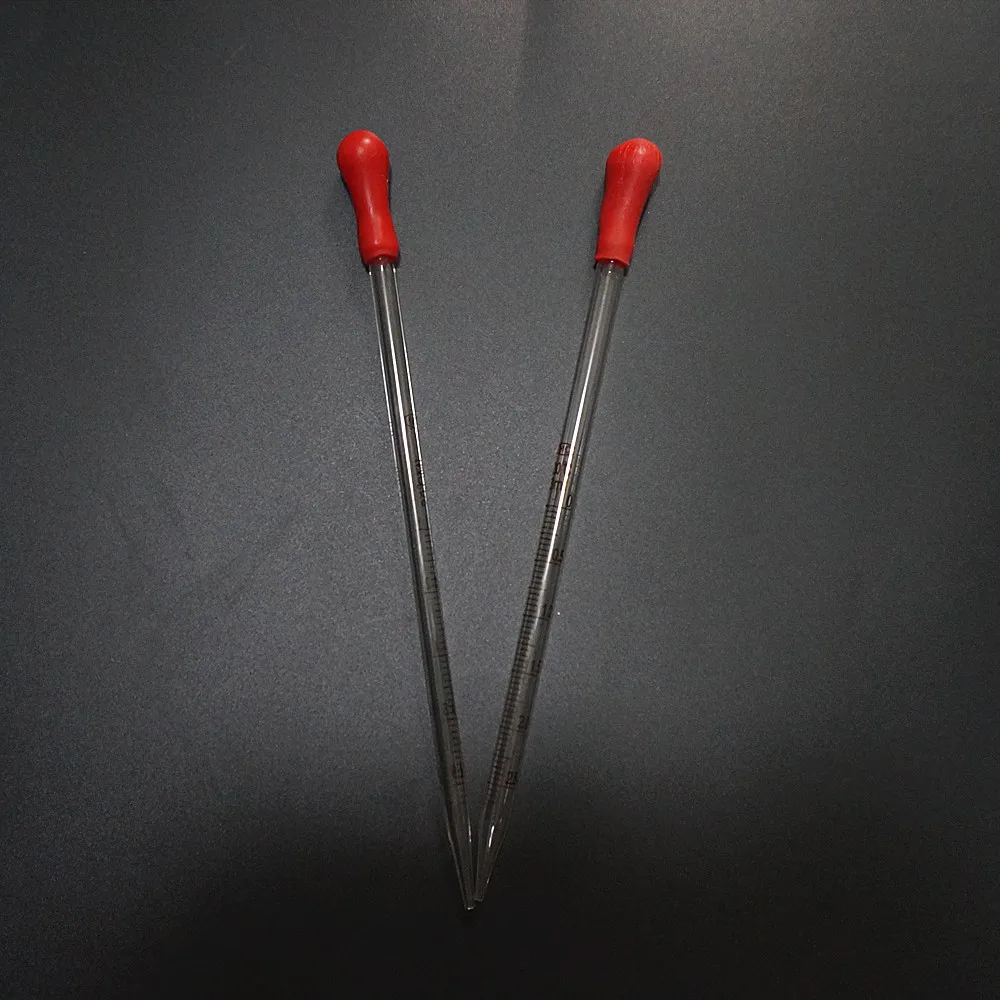 

4pcs Glass Graduated Pipette Dropper Vol. 0.5ml/1ml Transfer Pipette with Rubber head