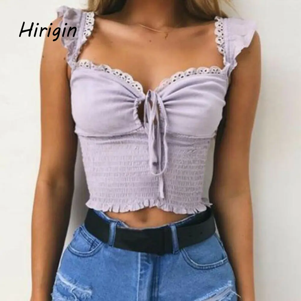 Женские летние кроп топы Milkmaid розовые тонкие майки 2020 женские футболки с широким