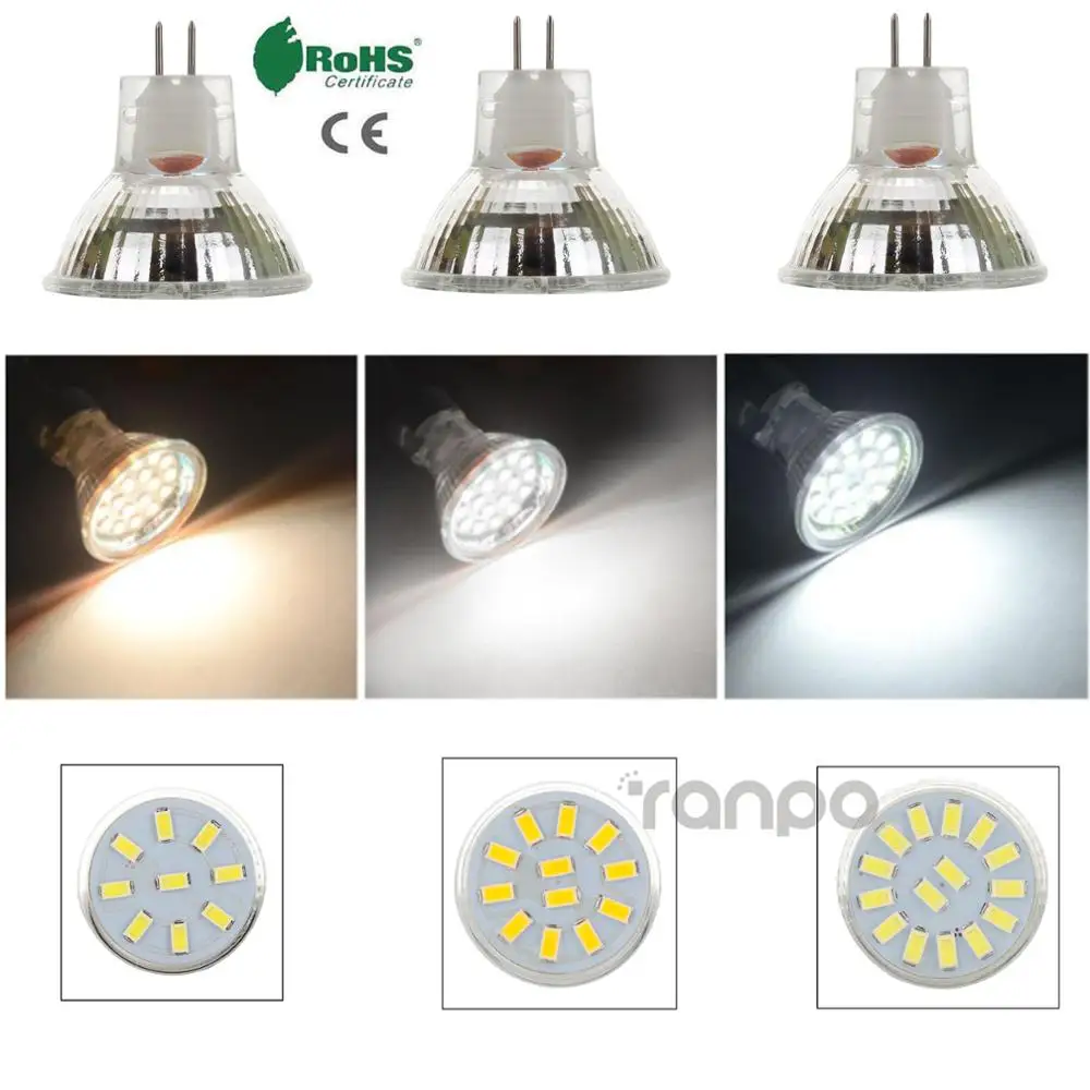 MR11 GU4.0 Светодиодный точечный светильник лампы 2 Вт 3 4 AC/DC 12V 24V 30V холодный