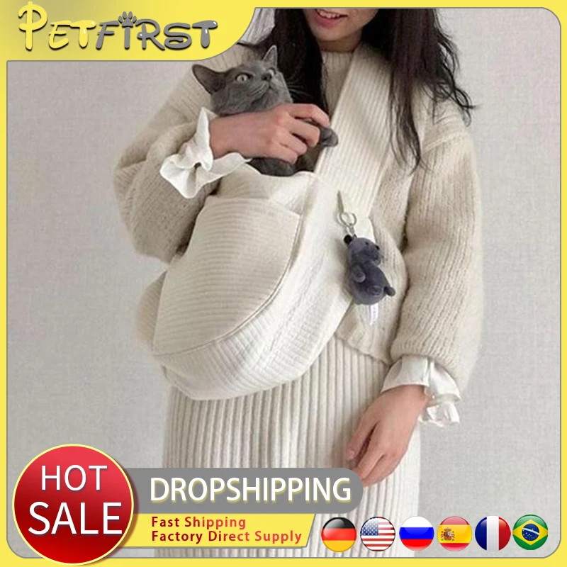 

Petfirst Handmade Pet Dog Puppy Kitten Carrier Travel Handbag Canvas Single Shoulder Cat Bag Sling Comfort Tote Bag Breathable