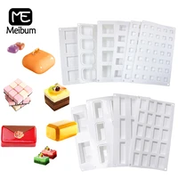 meibum 11 types cake molds square 3d silicone mold rectangle mousse baking tools muffin decorating pan kitchen accessories
