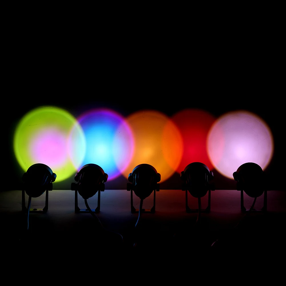 

New Rainbow Sunset Projector Atmosphere Led Night Light Home Coffe shop Background Wall Decoration Colorful Lamp