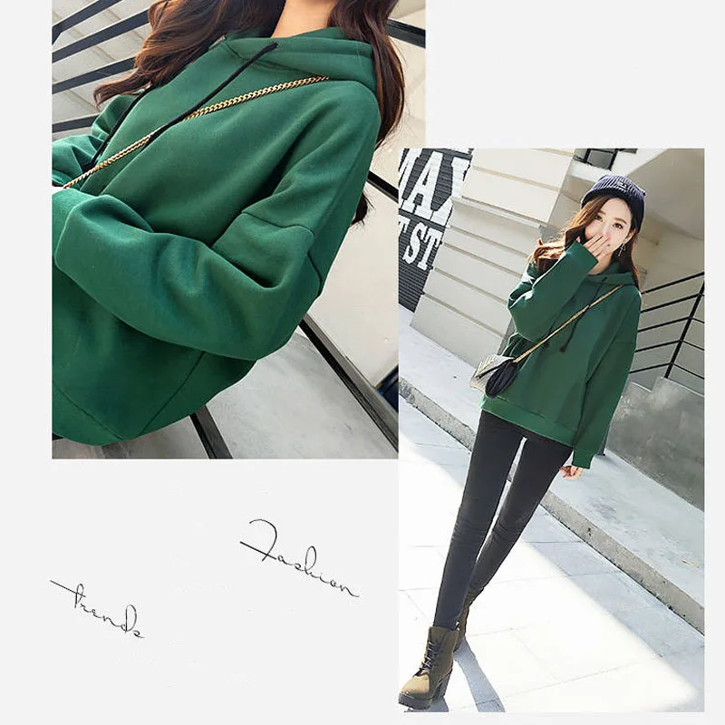 Женский пуловер с капюшоном свитшот женский осенне-зимний новый свободный