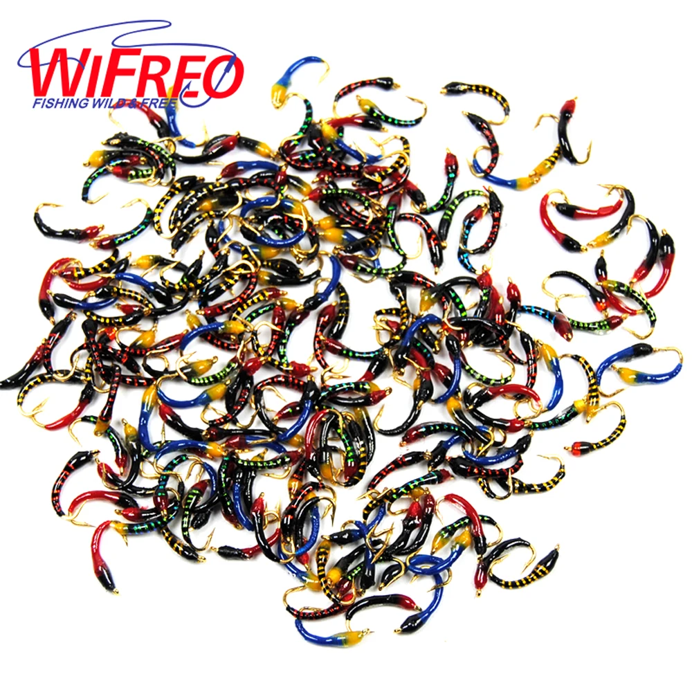 Wifreo 12 шт. эпоксидная Нимфа мухи Мидж-хеген зуммеры для форели искусственные