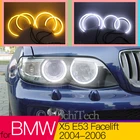 Хлопковый светодиодный светильник Angel Eye Halo Switchback, двухцветный для BMW X5 E53 Facelift 2004 2005 2006