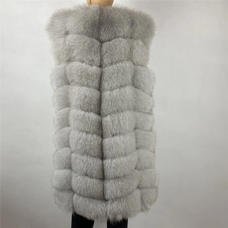 

Natural Real Fox Fur Vest Natural Fur Coat For Jacket female coats Vest Waistcoat long Fur Coats Real Fur Coat Fox Vest Jacket