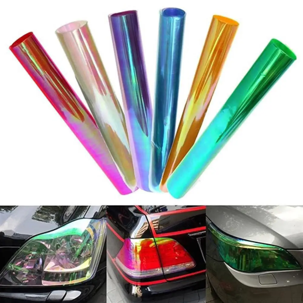 

35% Hot Sales!!! 100 x 30m Car Headlight Taillight Shiny Reflective Vinyl Light Film Sticker