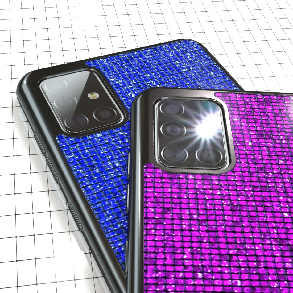 

Glitter Phone Case For Samsung Galaxy A51 A71 A50S A30S A20S A50 A10 A30 A20 A20E S S20 Plus E M10 Ultra Soft Back Case