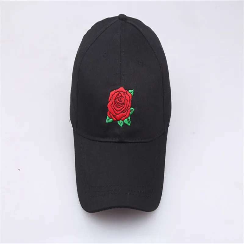 Бейсболка с принтом роз для мужчин и женщин модная кепка от солнца однотонная