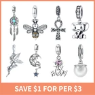 Браслет Ловец снов серебристый, с подвесками в виде пчелы, слона