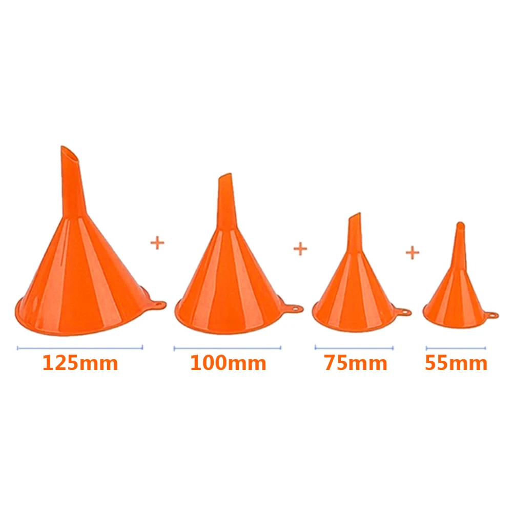 

4Pcs Plastic Car Oil Petrol Hopper Funnel Diffuser Household Kitchen Gadget Tool
