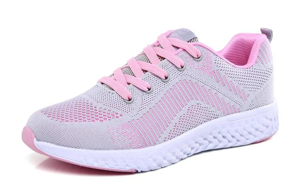 

Женские кроссовки из дышащего сетчатого материала, на шнуровке, повседневная однотонная женская Вулканизированная обувь, модная классичес...