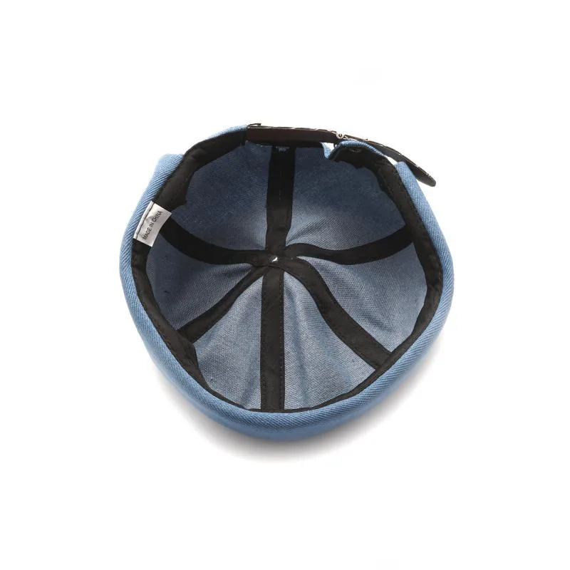 Новинка 2019 Harajuku Темная джинсовая кепка с черепом шапочка Кепка моряком манжетами