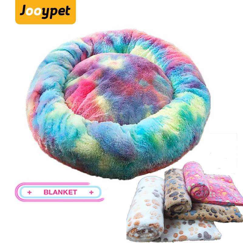 JOOYPET кровать для собак с длинными волосами Удобная пончик обнимашка круглая