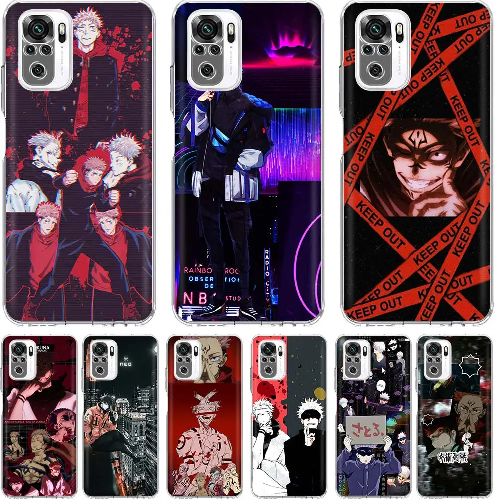 

Japanese Anime Jujutsu Kaisen Phone Case Funda For Xiaomi Redmi Note 10 Pro 10S 9S 9 8 Pro 8T 8A 9A 9C 7 7A 6 6A K30 Cover Coque