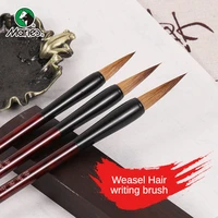 maries 3pcs weasel hair chinese traditional calligraphy brushes watercolor painting writing brush pen art supplies
