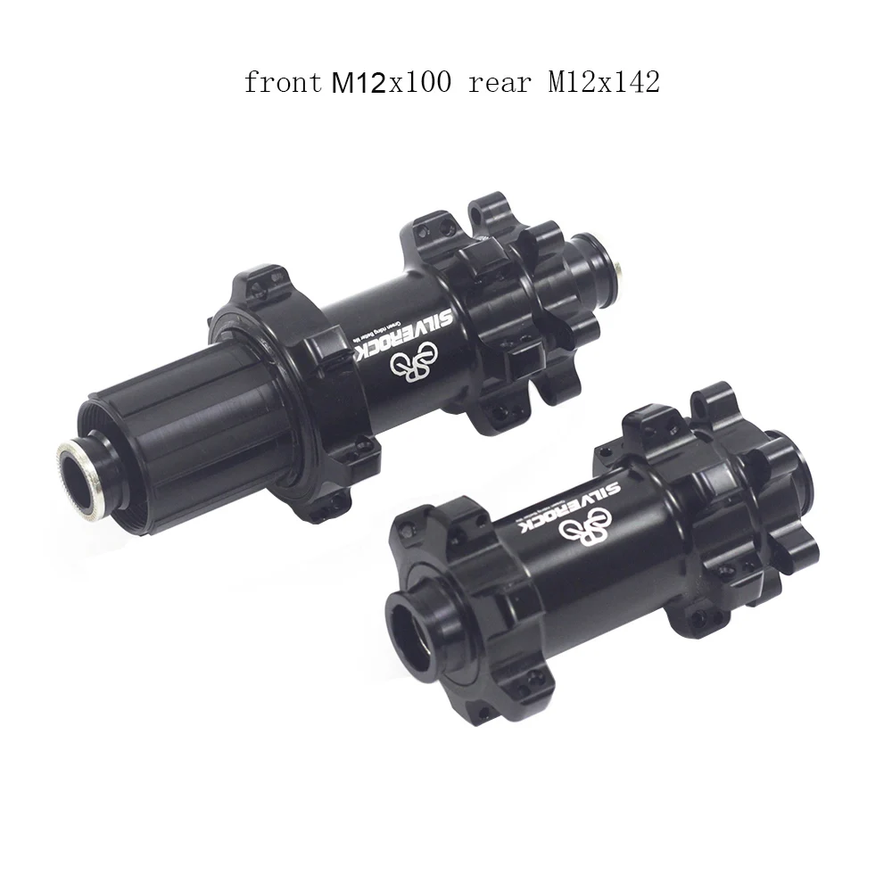 F M12X100 R 12X142 Silverock втулки горного велосипеда QR 100 135 24H герметичные 4 подшипника через ось M15 x 100 мм M12 x 142 мм дисковые тормозные детали горного велосипеда - Цвет: F M12X100 R 12X142