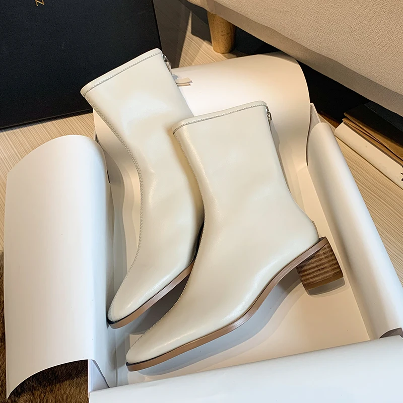 Sw сетчатые красные обтягивающие брендовые кожаные короткие сапоги на толстом