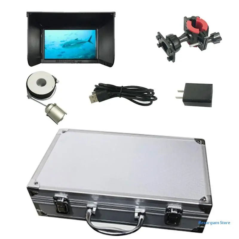 

E5BD 7 Inch Underwater Fish Finder Fishing Camera 12pcs Infrared Lamp Camera Lights Off Function Fishfinder IP68 Waterproof