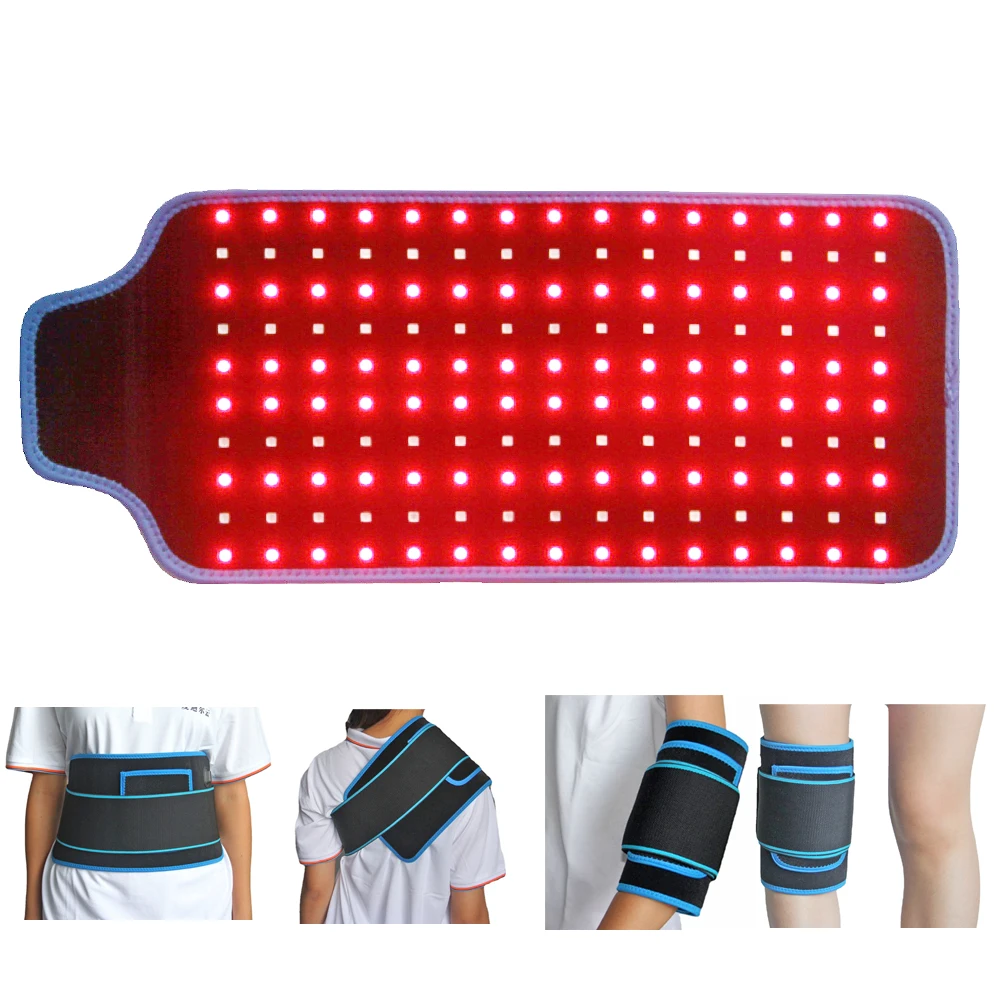 2021 new led red light and near infrared light therapy belt devices 660nm 850nm large pads wearable wrap for pain relief free global shipping