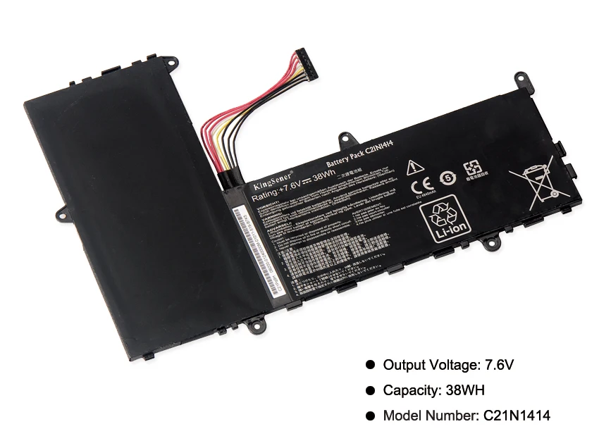 Аккумулятор KingSener 7 6 В 38 Вт/ч C21N1414 для ноутбука ASUS EeeBook X205T X205TA 1 дюймов 2 года