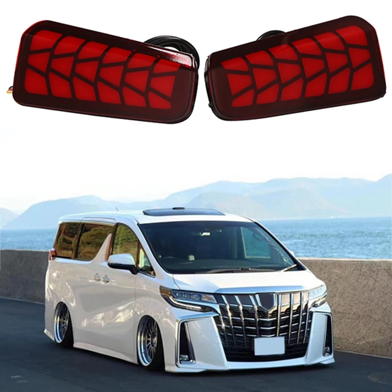 

Car Multi-Function LED Rear Fog Lamp Auto Brake Light Turn Signal Reflector for Toyota Vellfire 2016-2018 ALPHARD