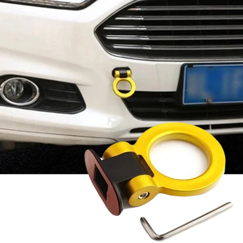 

Racing Universal ABS Bumper Sticker Adorn Car Dummg Tralier Tow Hook Kit Car Modification Decoration