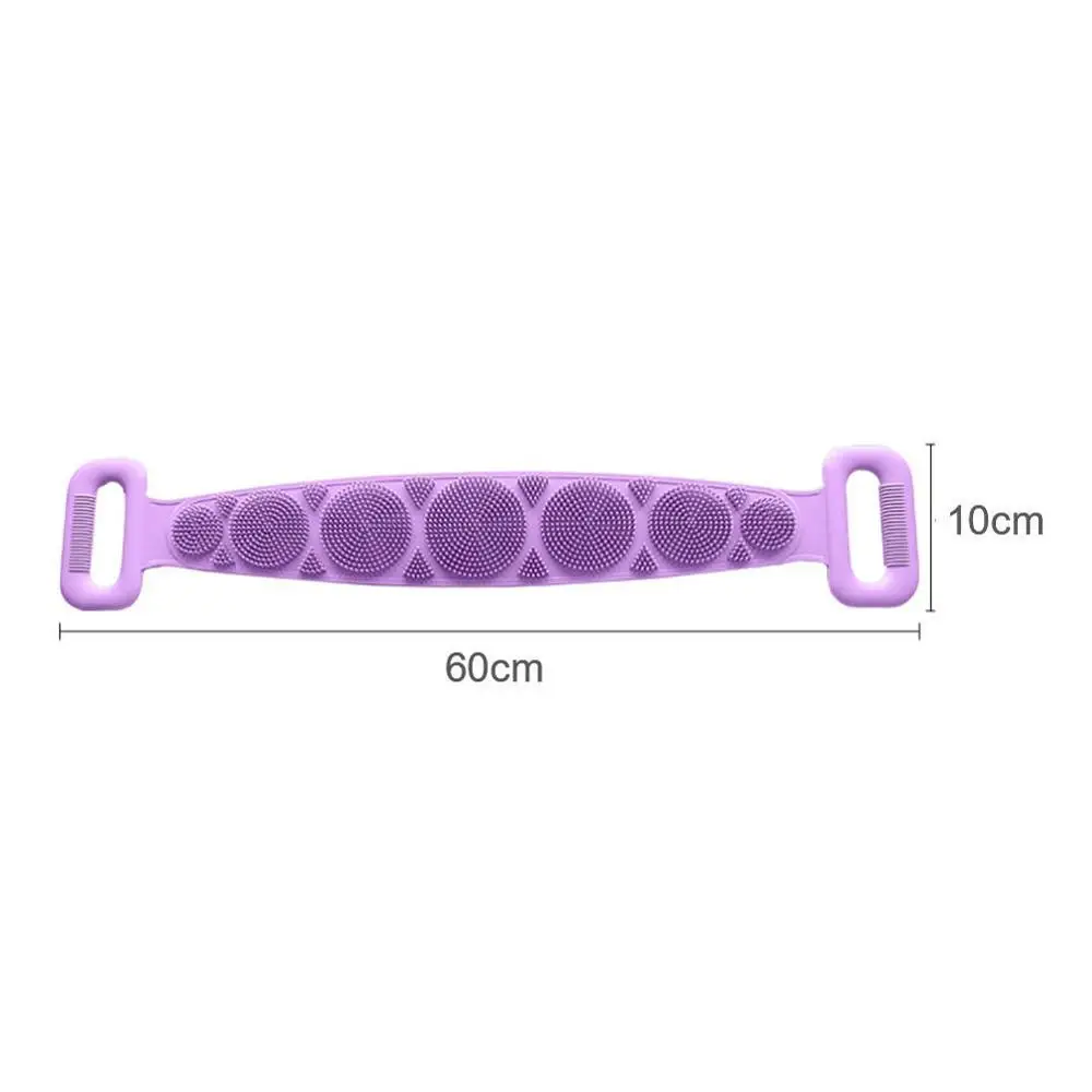 

Silicone Brushes Bath Towels Scrubber Bath Long Rubbing Back Mud Peeling Towel Body Massage Shower Skin Clean Shower Brush