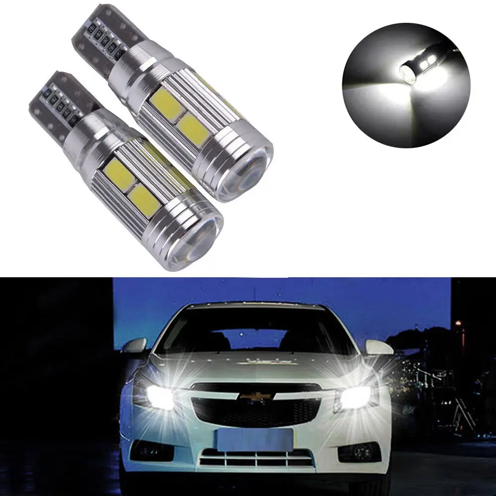 T10 белый 5630 Светодиодный 194 W5W 10 SMD Canbus без ошибок автомобиля боковой Клин лампочка