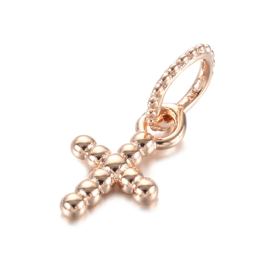 Аутентичные Подвески S925 золотой крест подвеска из бисера подходит для женского