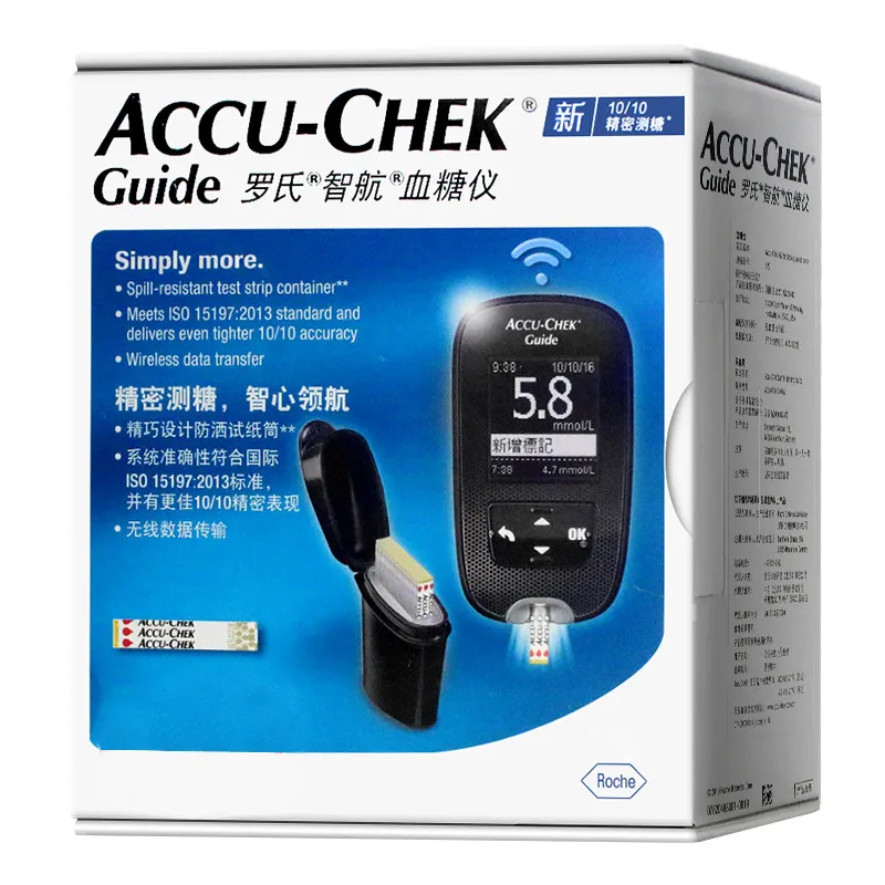 

German Roche Accuchek Guide Blood Glucose Tester Accurate Medical Blood Glucose Home Measuring Instrument Bluetooth Transmission