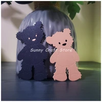 metal cutting dies bear scrapbooking paper stencil clear stamps embossing album card making diy lovely bear decoration folders