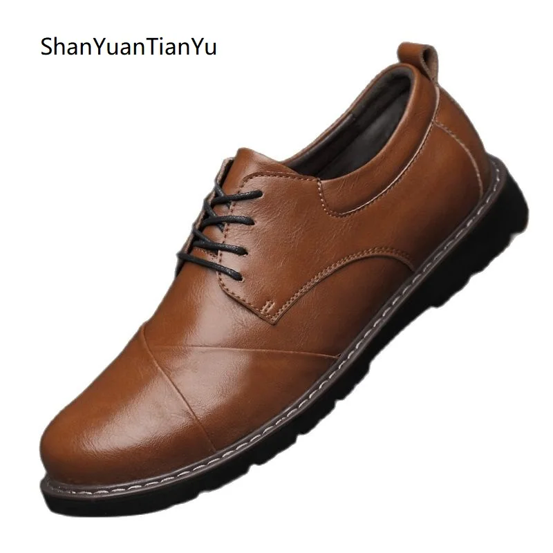 

Shoes Business Men Lace Up Black Genuine Leather Men Shoes Luxury Brand Mens Wedding Party Dress Shoes Lacing Formal Shoe Man