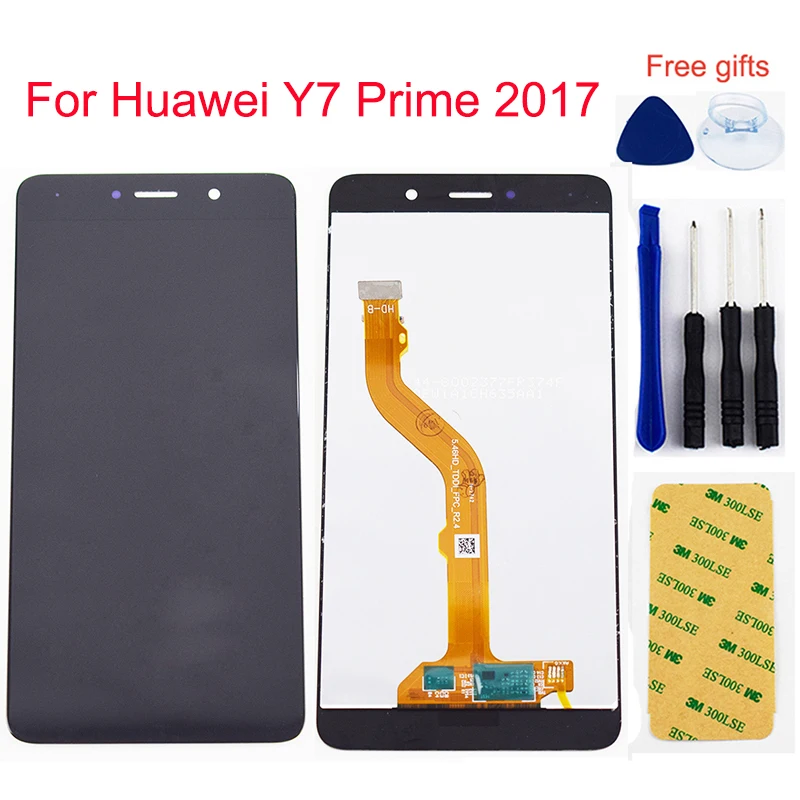 ЖК дисплей для Huawei Y7 Prime 2017 TRT L21 L21A L21X LX2 LX1 LX3 сменный сенсорный экран с датчиком в